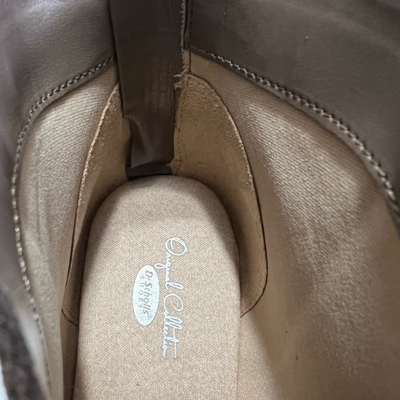 Dr Scholl’s Womens 9 1/2 Ankle Boots Brown Gray Suede Leather booties tan NWT - Picture 13 of 16